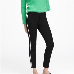 Banana Republic Sloan Pant Black w/ White Stripe Slim NWT